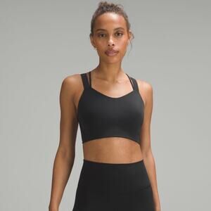Lululemon Like a Cloud Longline Bra Light Support D/DD Cup Black Size 14
